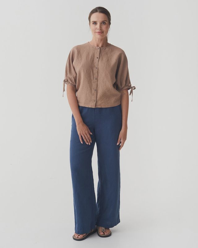 Puff Sleeve Gaya in Pastel Brown