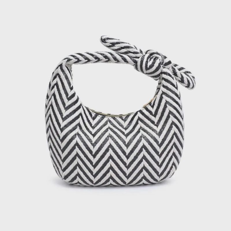 Penny Clutch Bag In Black &amp; White