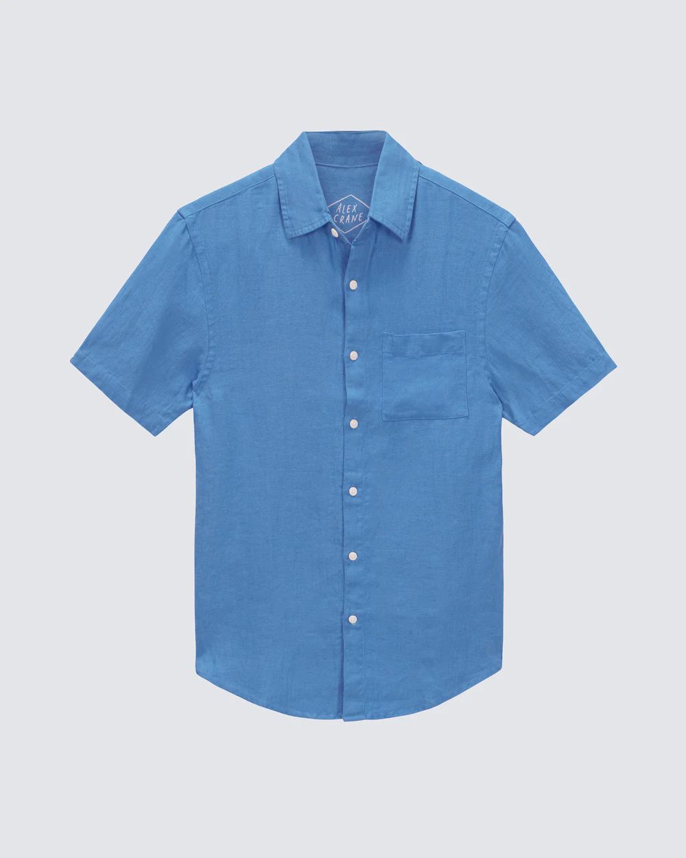 Ola Linen Shirt In Deep Ocean Blue