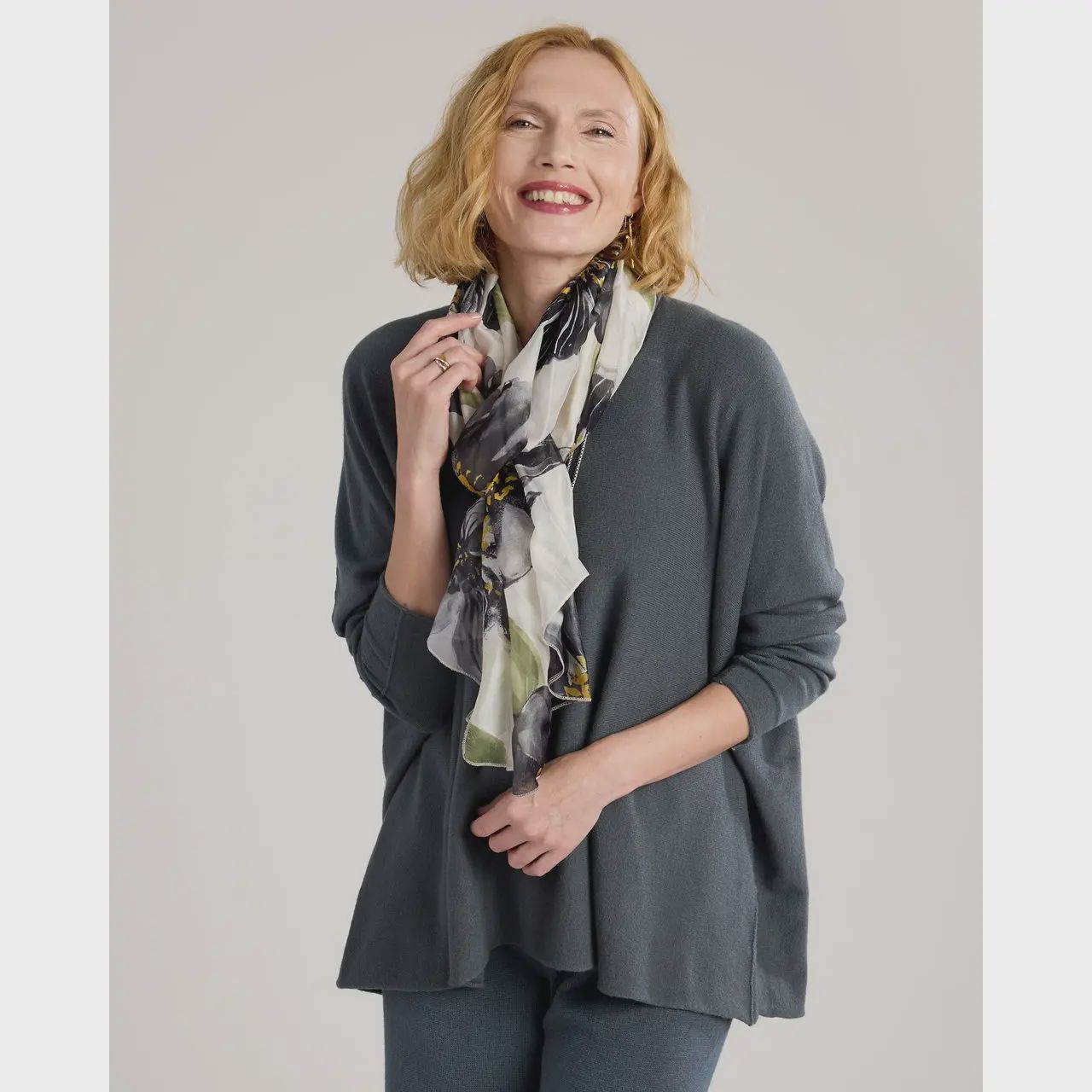 Bruna Rectangular Scarf, Colour: Black
