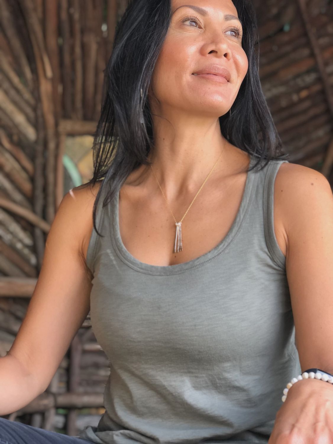 18" Necklace with Triple Hammered Spikes, Material: Sterling Silver