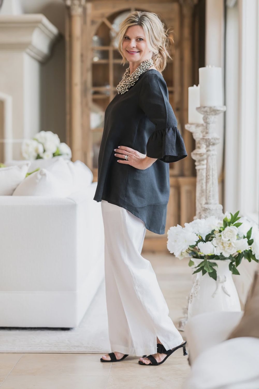 Linen Classic Pant In White