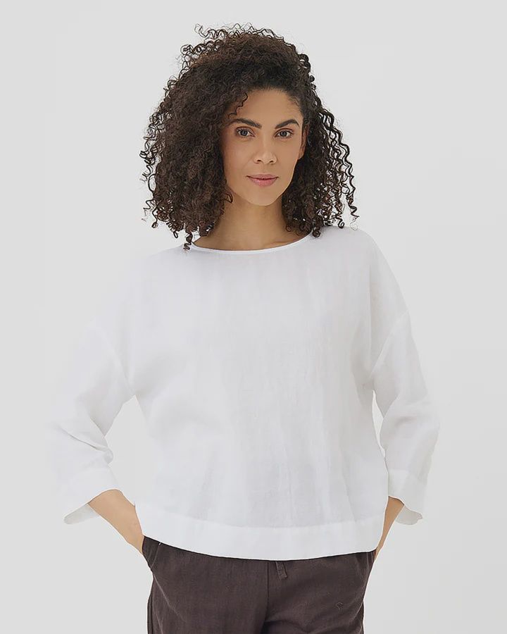 Linen Top Amsterdam In White