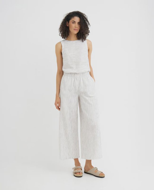 Linen Pants Vienna In Natural Lines