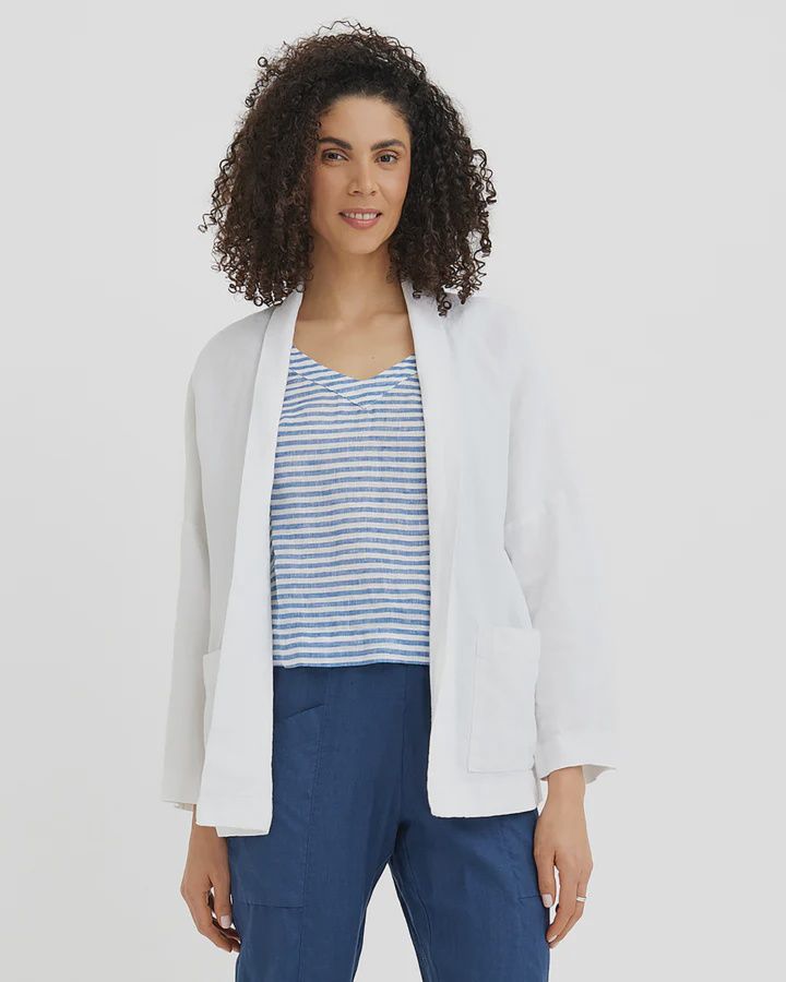 Linen Jacket San Francisco In White