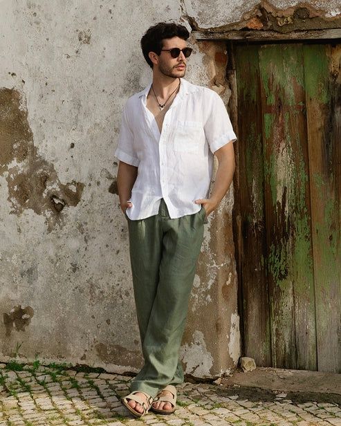 Linen Shirt Denver In White