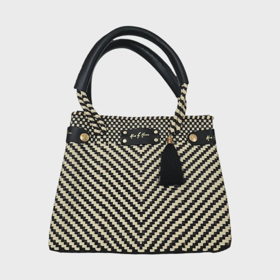Mini Convertible Crossbody Bag In Ivory Black Luxe