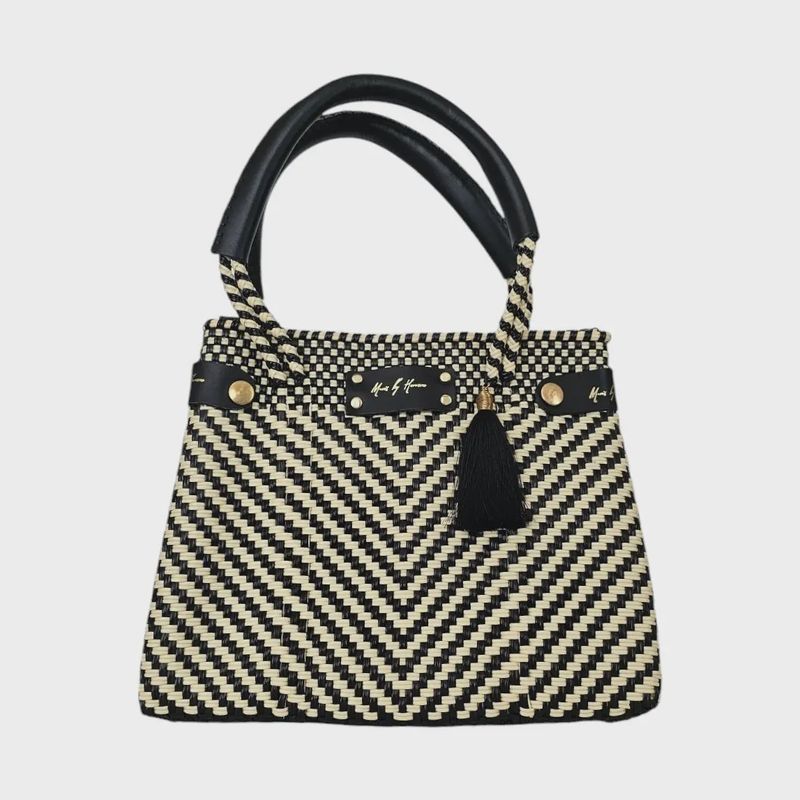 Mini Convertible Crossbody Bag In Ivory Black Luxe