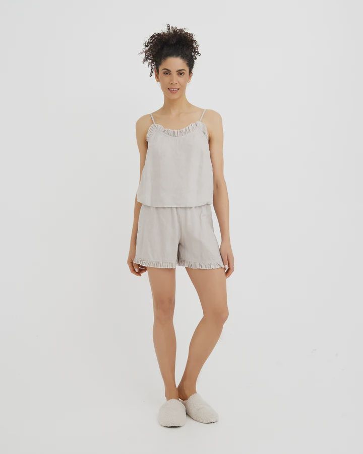Linen Pajama Set Napa In Natural Flax