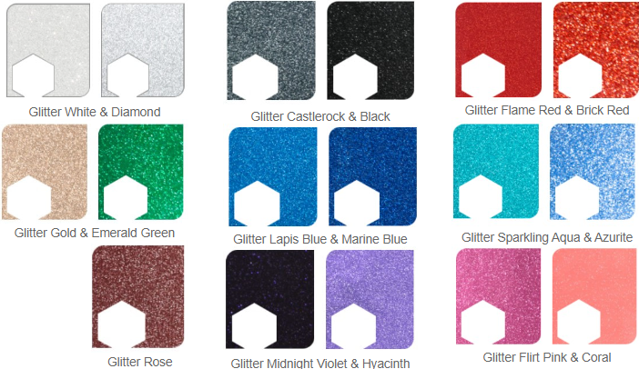 EasyPSV Glitter Colors - Permanent Sticker Vinyl