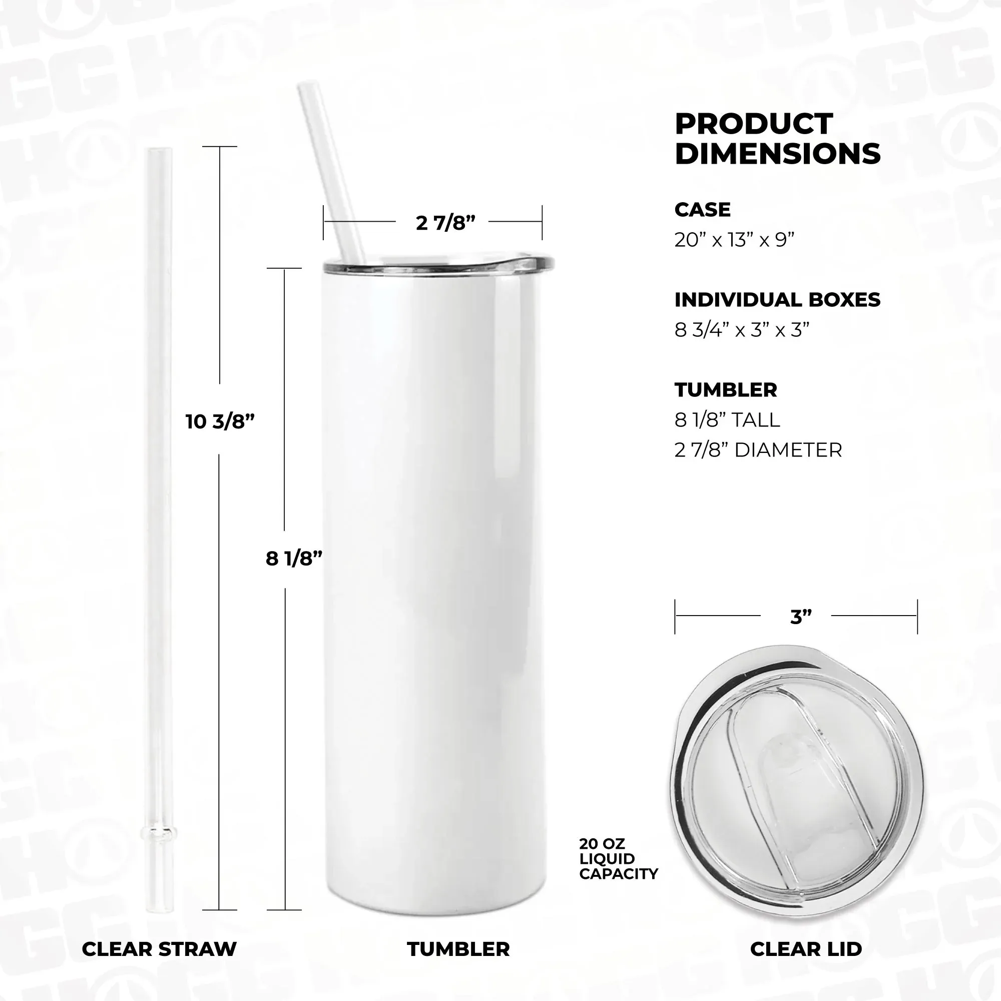 Tumblers 20oz - SKINNY GLOW in the Dark