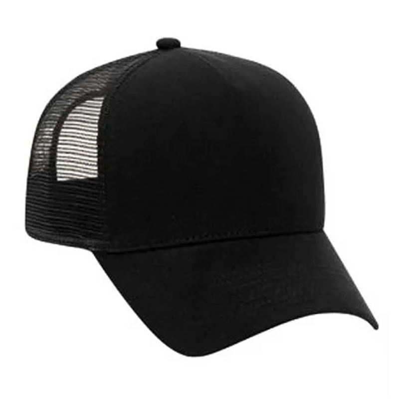 Trucker style 5-Panel Caps - Black