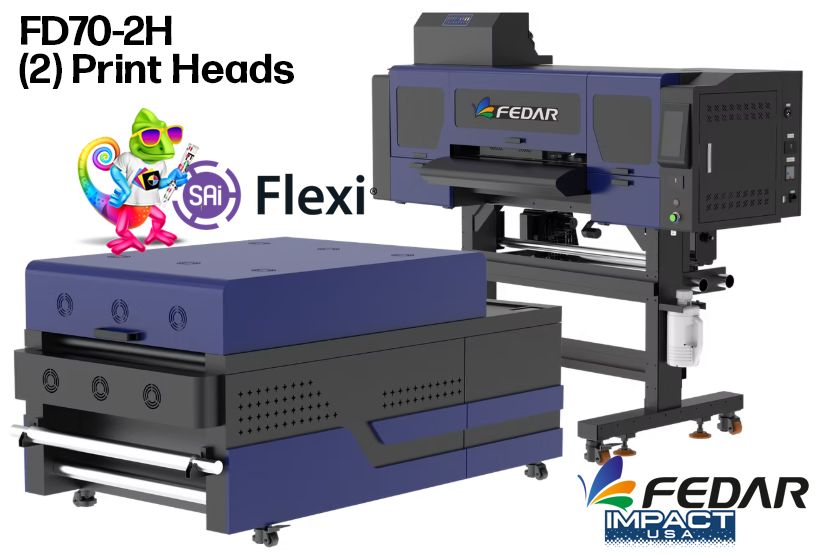 Fedar FD70-2H – 2Heads DTF Printer & Automatic Shaker