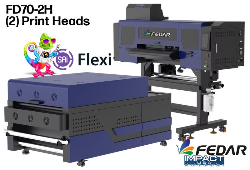 Fedar FD70-2H – 2Heads DTF Printer & Automatic Shaker