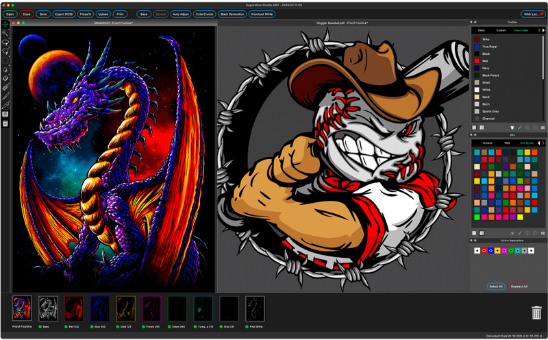 Separation Studio NXT Simulated Process - Spot Colors
