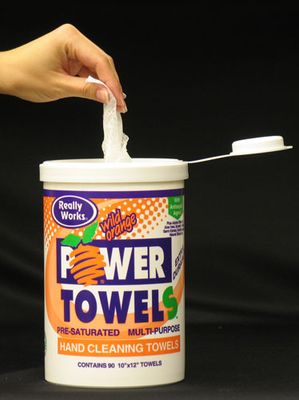 Handcleaner POWER TOWELS wipes - TUB