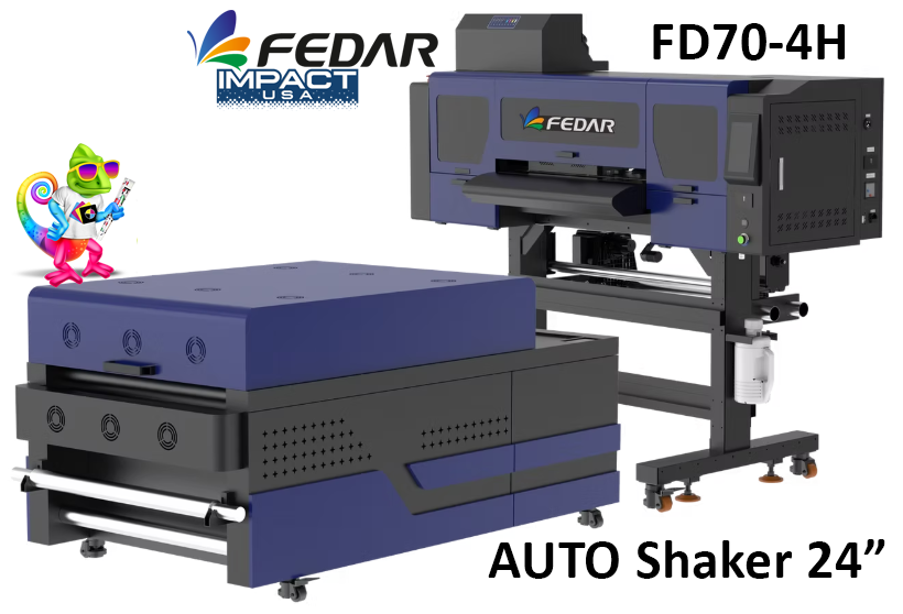 Fedar FD70-4H – 4Heads DTF Printer & Automatic Shaker