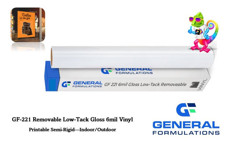 GF-221 Printable Removable Vinyl 54in - Gloss