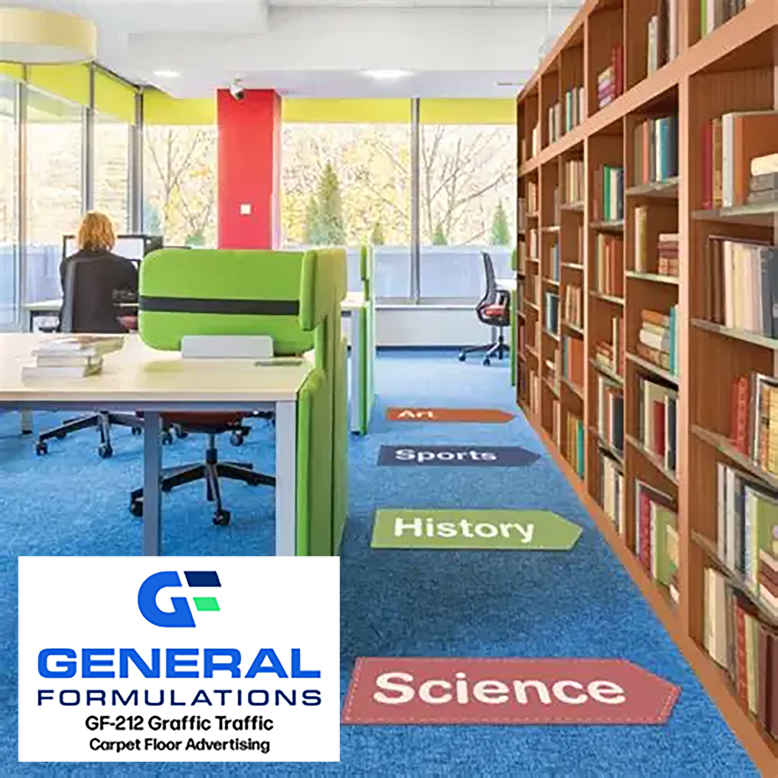 GF-212 Graffic Traffic Carpet Advertising Vinyl 54in - Matte