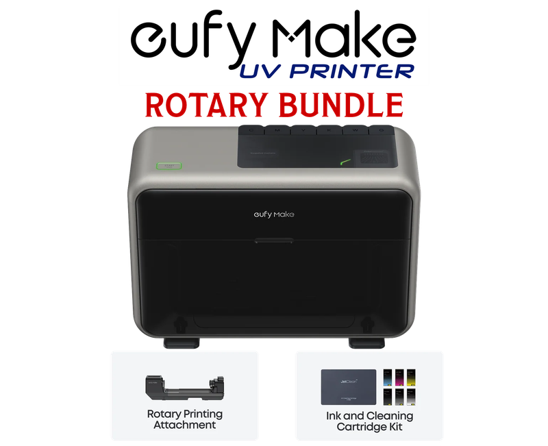 EufyMake E1 UV Flatbed Printer - Rotary Bundle