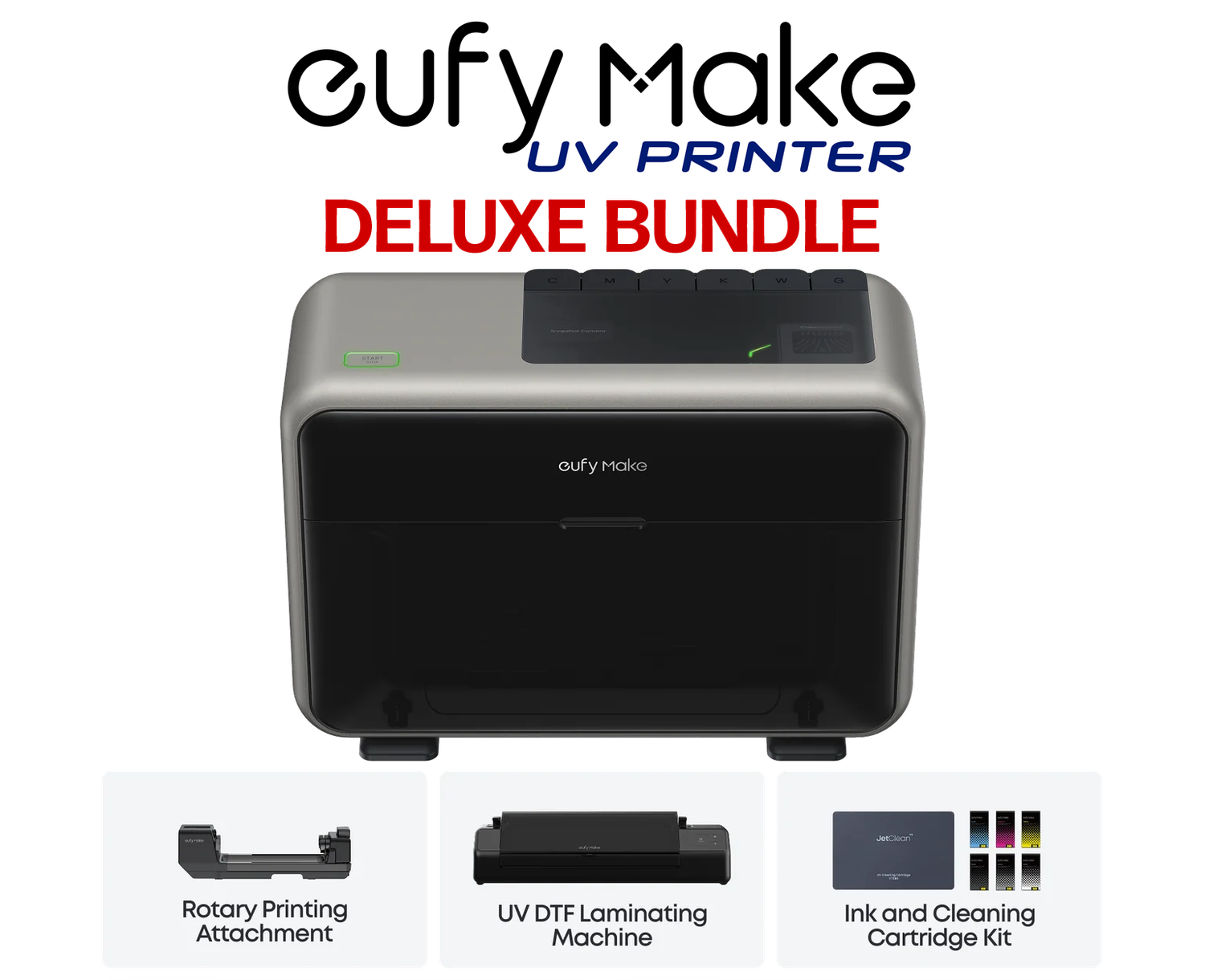 EufyMake E1 UV Flatbed Printer - Deluxe Bundle