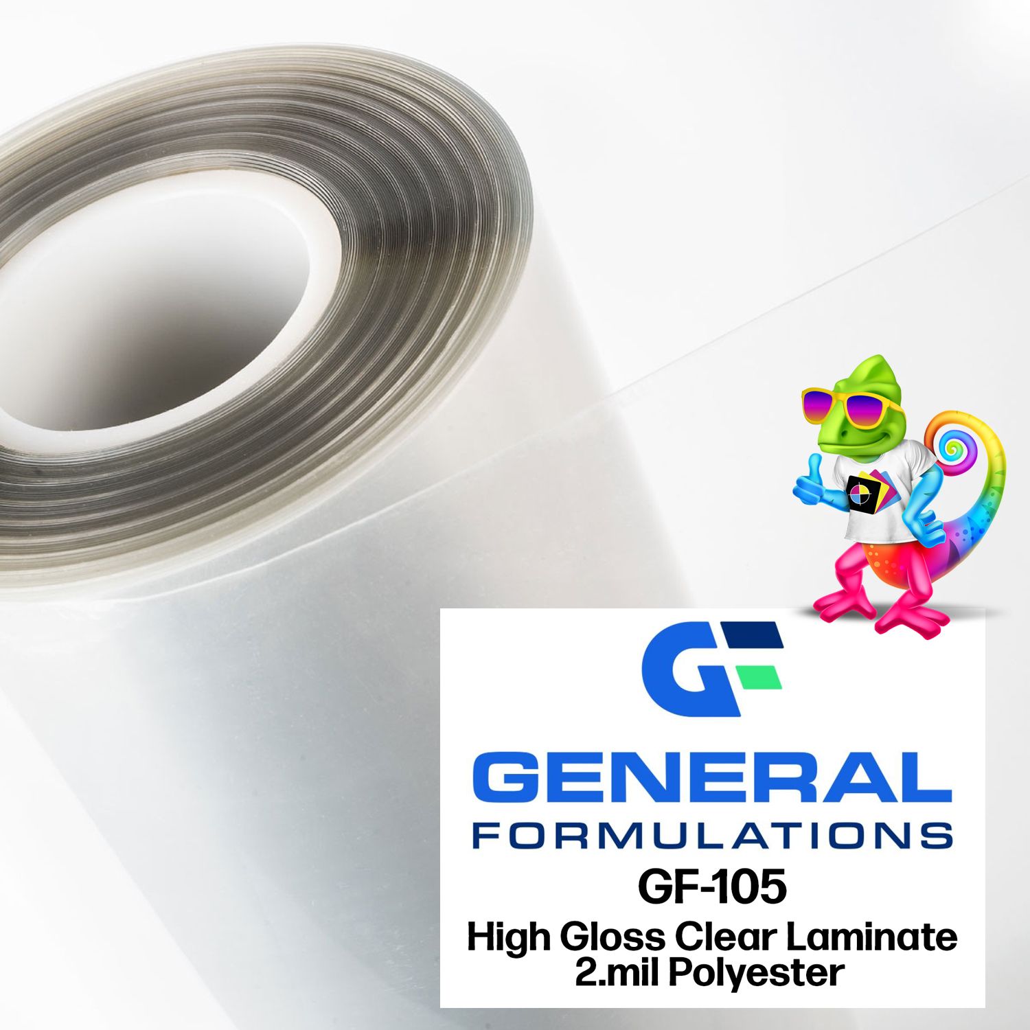 GF-105 Clear High Gloss Laminate 2mil 54in - Gloss