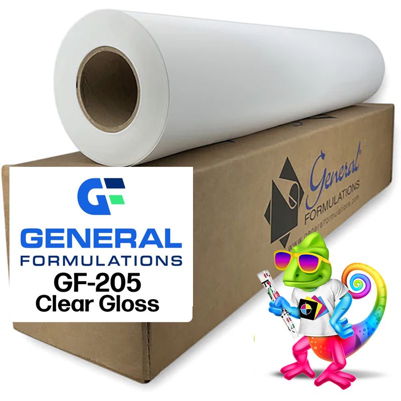 GF-205 Printable Permanent CLEAR Vinyl  - Gloss