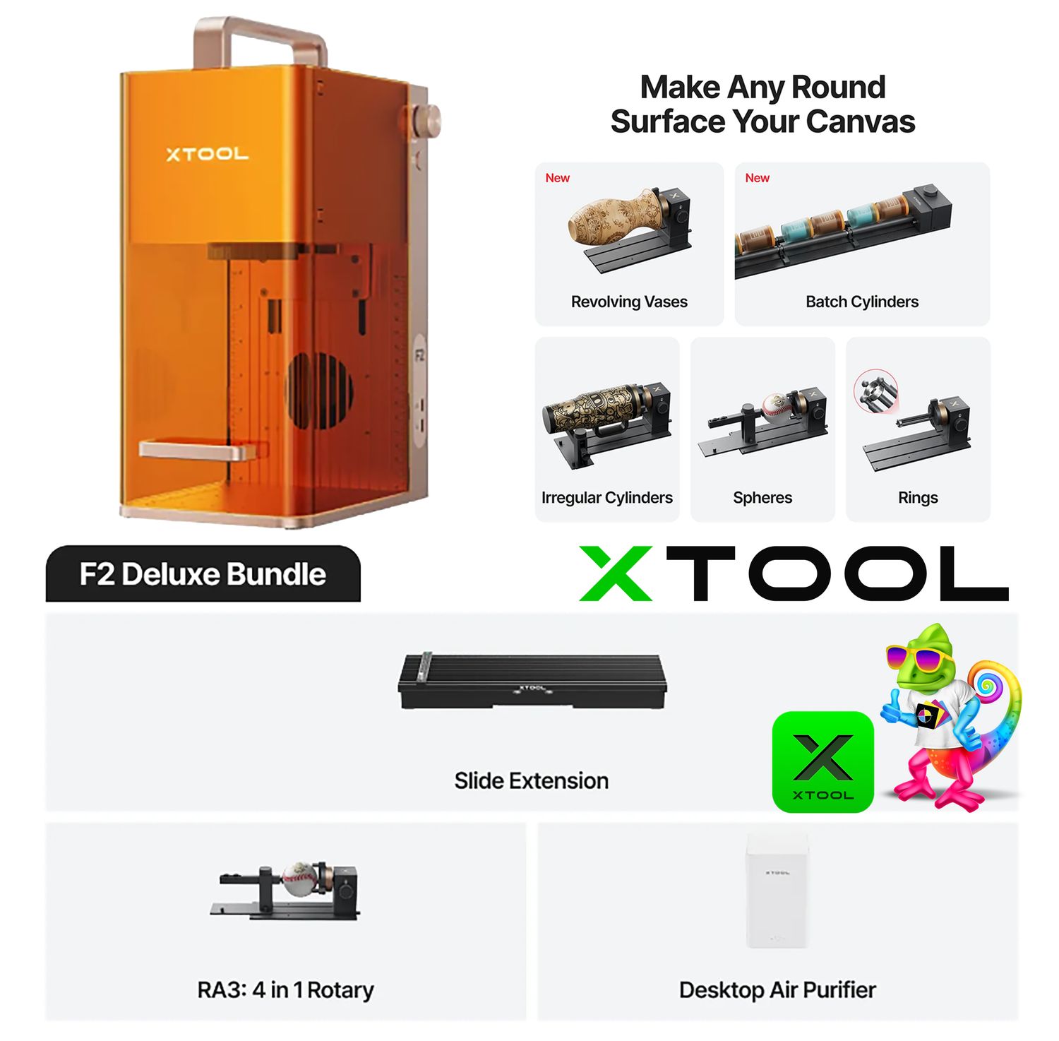 xTool F2 Dual Laser Engraver - Deluxe Bundle