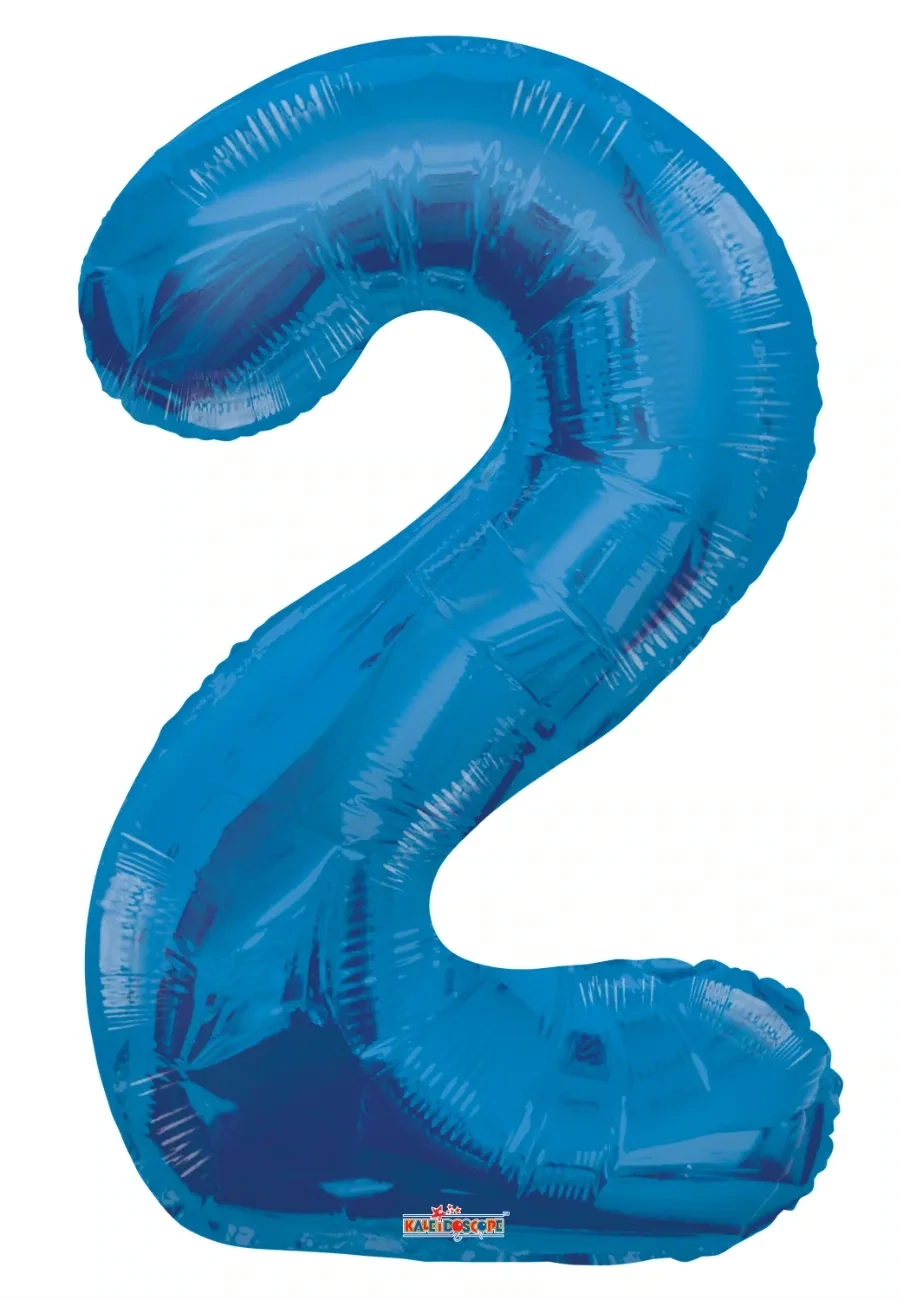 Foil Balloon Number Royal Blue #2 - 34in
