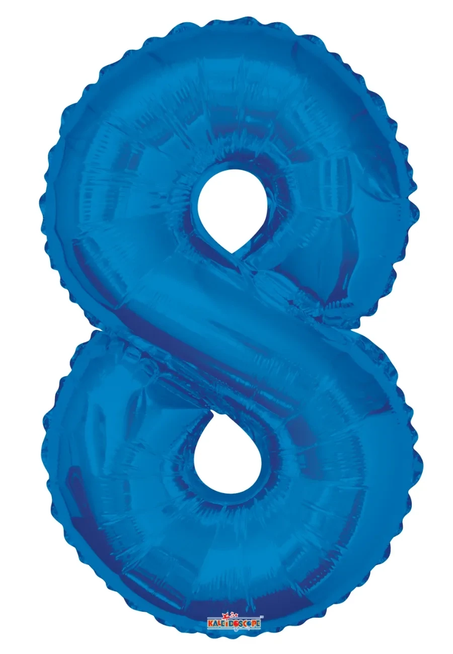 Foil Balloon Number Royal Blue #8 - 34in
