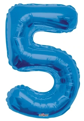 Foil Balloon Number Royal Blue #5 - 34in