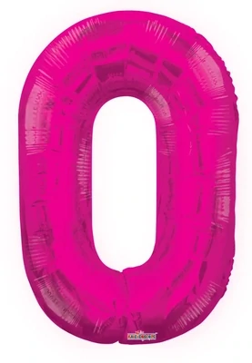 Foil Balloon Number Pink #0 - 34in