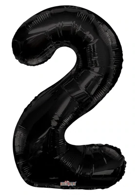 Foil Balloon Number Black #2 - 34in