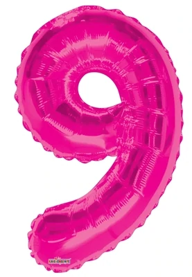 Foil Balloon Number Pink #9 - 34in
