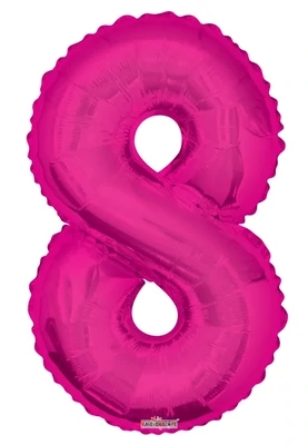 Foil Balloon Number Pink #8 - 34in