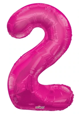 Foil Balloon Number Pink #2 - 34in