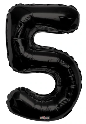 Foil Balloon Number Black #5 - 34in
