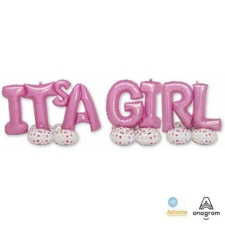 106 Inch It S A Girl Deluxe Airloonz Foil Mylar Balloon