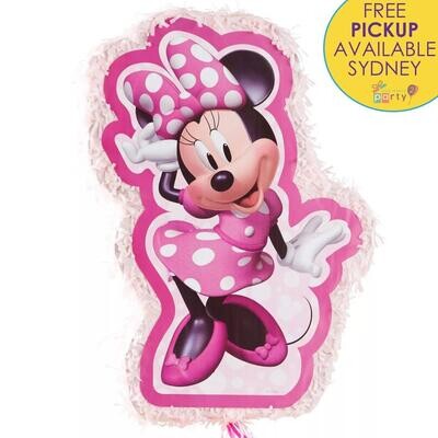 Minnie Mouse Party Supplies Pull String Pinata Birthday Pinyata Game Decorations