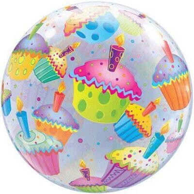 Loftus International Q3-4407 22 in. Cupcakes Bubble Balloon