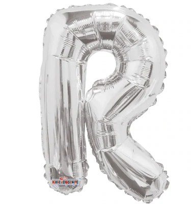 Foil Balloon Letter R Silver - 16in