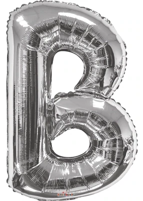 Foil Balloon Letter B Silver - 34in