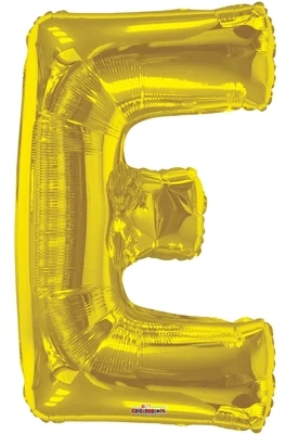 Foil Balloon Letter E Gold - 34in