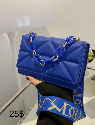 Bandolera azul rey con strap