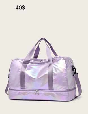 Bolso metalizado lila