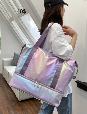 Bolso metalizado lila