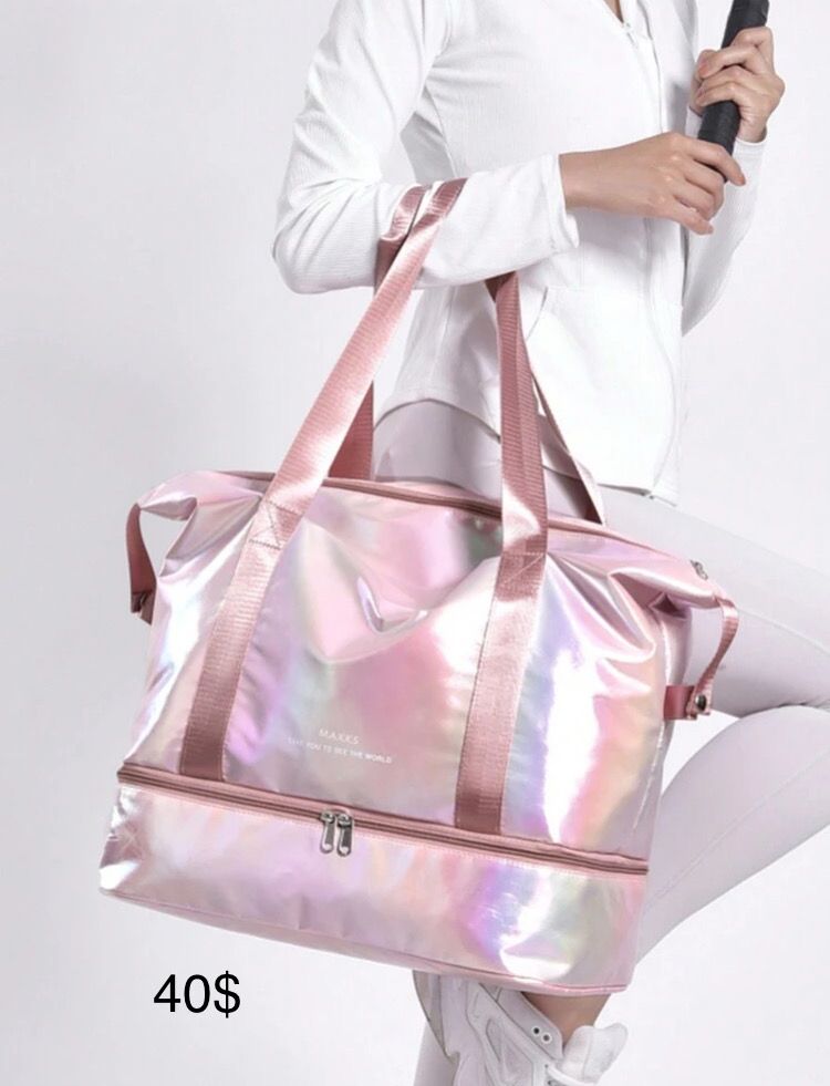 Bolso metalizado rosado