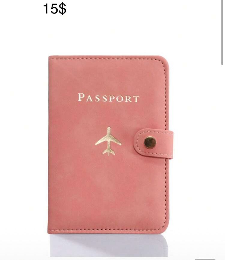 Porta pasaporte rosado