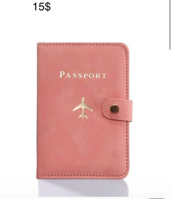 Porta pasaporte rosado