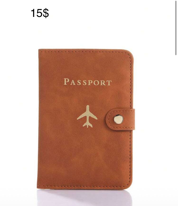 Porta pasaporte caramelo